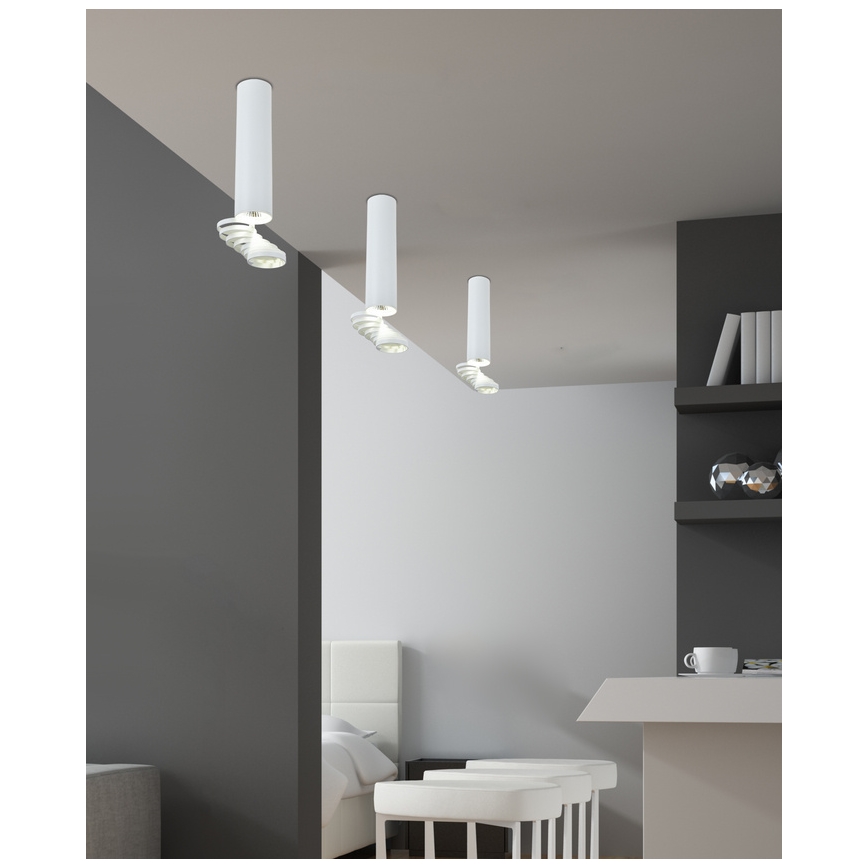 Lámpara de techo TUBA 1xGU10/50W/230V blanco