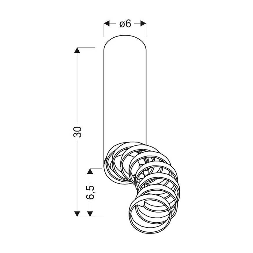 Lámpara de techo TUBA 1xGU10/50W/230V blanco