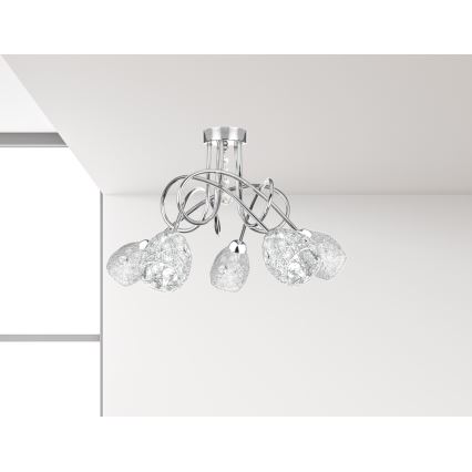 Lámpara de techo TWIST CRYSTAL 5xE14/40W/230V