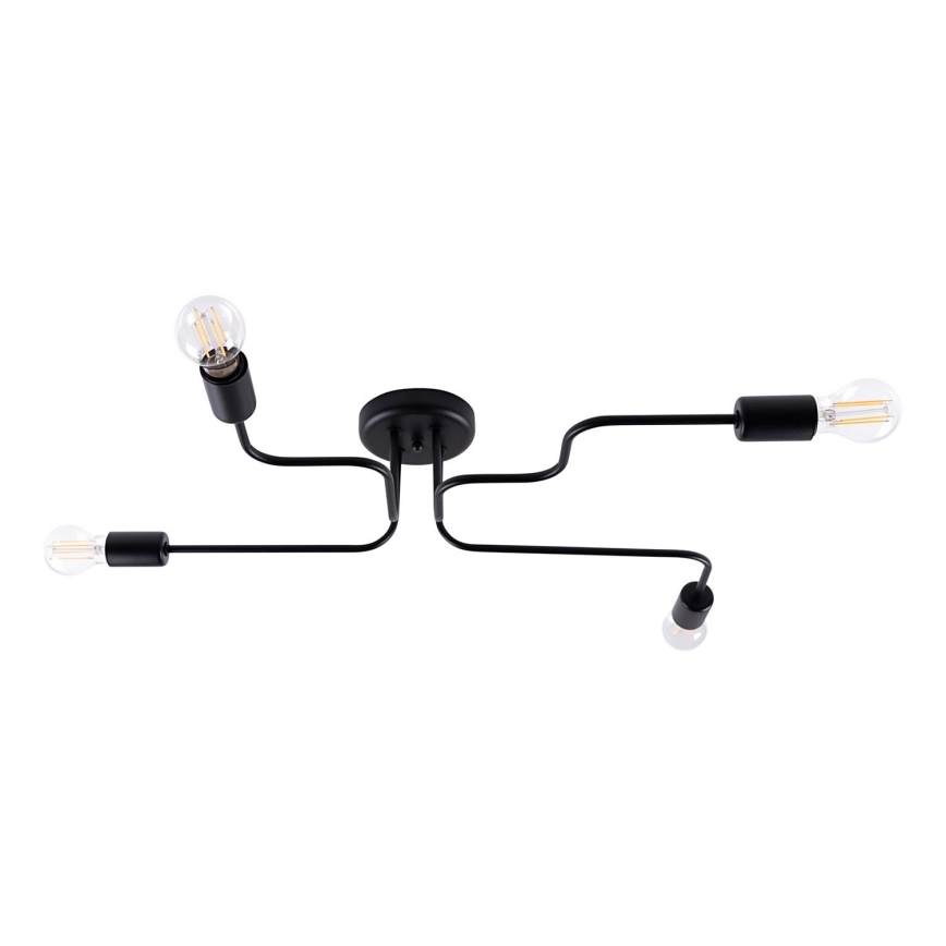 Lámpara de techo VECTOR 4xE27/15W/230V negro