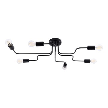 Lámpara de techo VECTOR 6xE27/15W/230V negro
