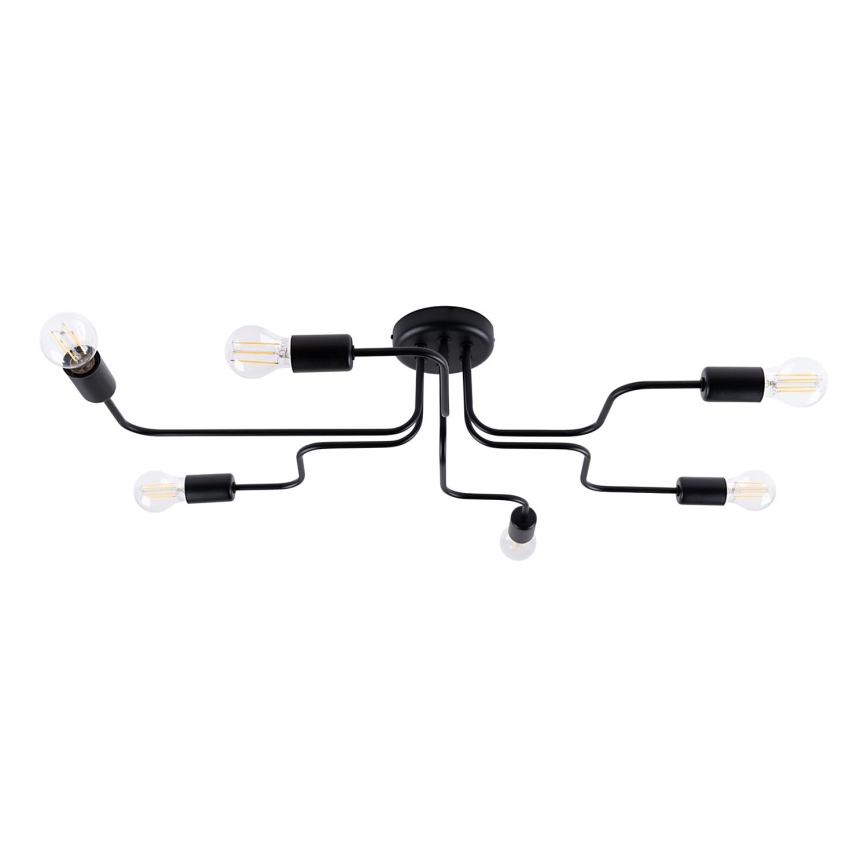 Lámpara de techo VECTOR 6xE27/15W/230V negro