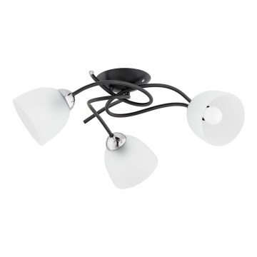 Lámpara de techo VERWIL 3xE27/15W/230V negro