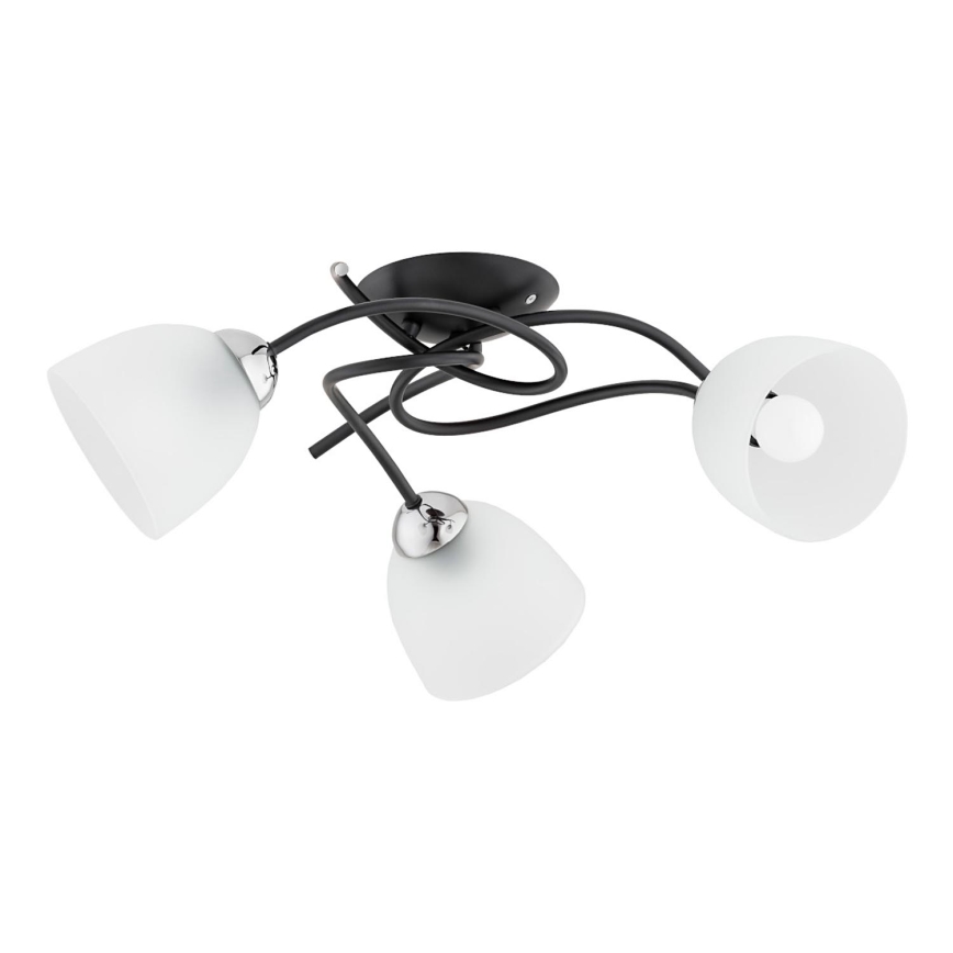 Lámpara de techo VERWIL 3xE27/15W/230V negro