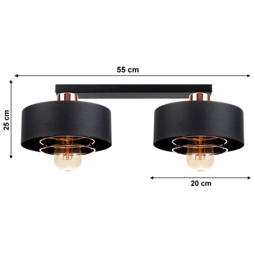 Lámpara de techo VEST 2xE27/60W/230V