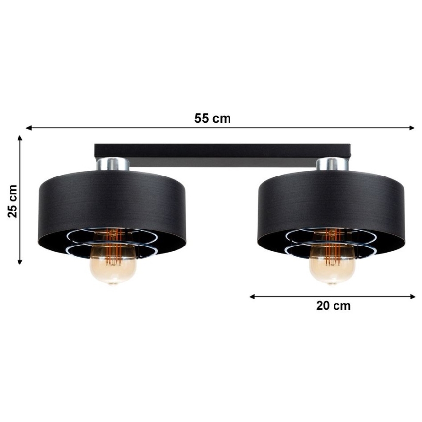 Lámpara de techo VEST 2xE27/60W/230V