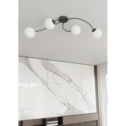 Lámpara de techo VIBRA 4xE14/10W/230V negro/blanco