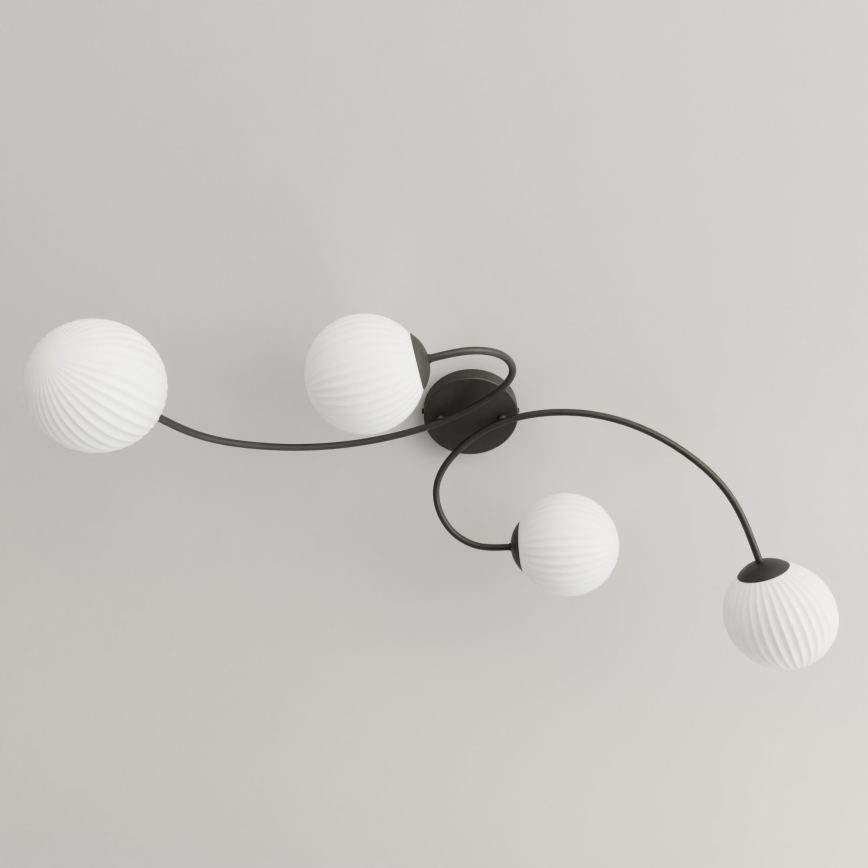 Lámpara de techo VIBRA 4xE14/10W/230V negro/blanco