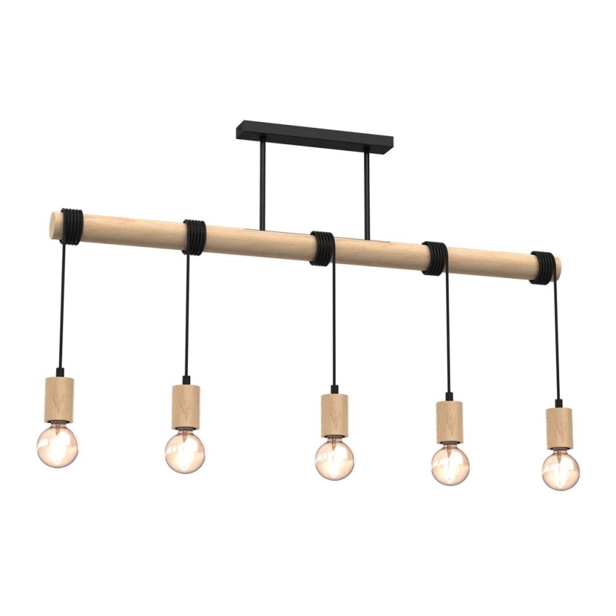 Lámpara de techo VIGA 5xE27/60W/230V madera