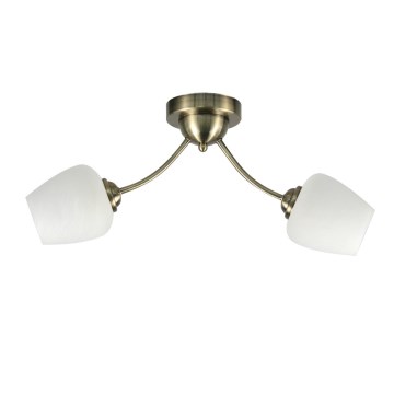 Lámpara de techo ZINA 2xE27/40W/230V latón/blanco