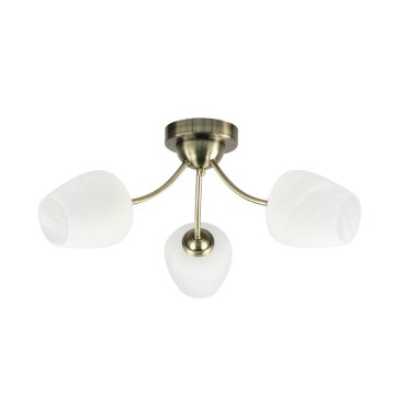 Lámpara de techo ZINA 3xE27/40W/230V latón/blanco