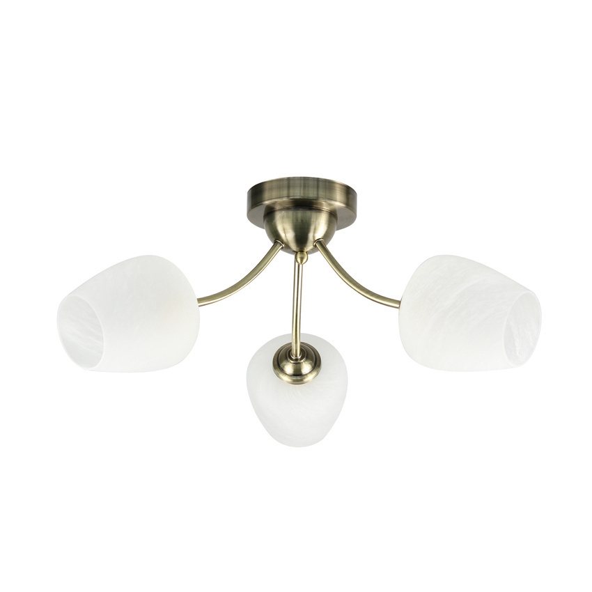 Lámpara de techo ZINA 3xE27/40W/230V latón/blanco