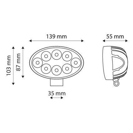Lámpara de trabajo LED EPISTAR LED/24W/10-30V IP67 6000K