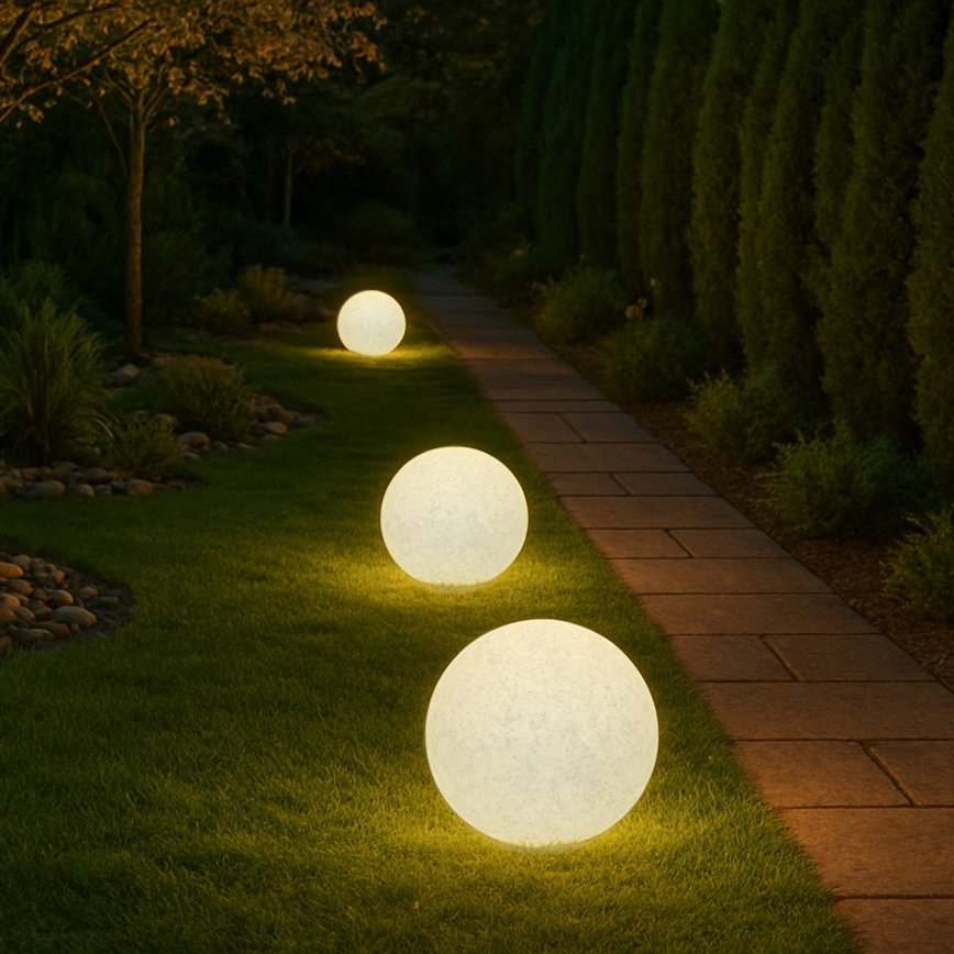 Lámpara decorativa de exterior LUMISTONE 1xE27/15W/230V IP65 Ø 38 cm