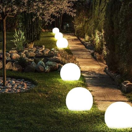 Lámpara decorativa exterior GARDEN BALL 1xE27/40W/230V IP65 diá. 25 cm