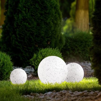 Lámpara decorativa exterior GARDEN BALL 1xE27/40W/230V IP65 diá. 25 cm