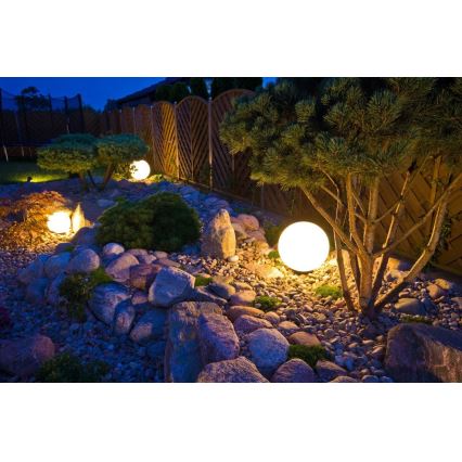 Lámpara decorativa exterior GARDEN BALL 1xE27/40W/230V IP65 diá. 28 cm