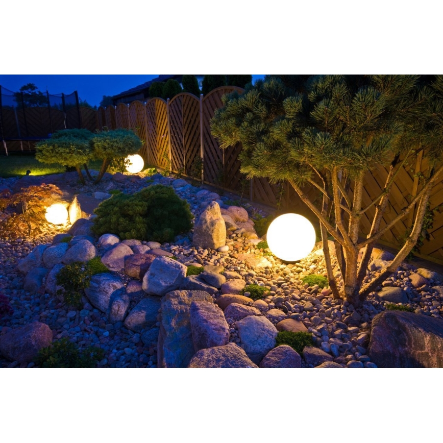 Lámpara decorativa exterior GARDEN BALL 1xE27/40W/230V IP65 diá. 28 cm