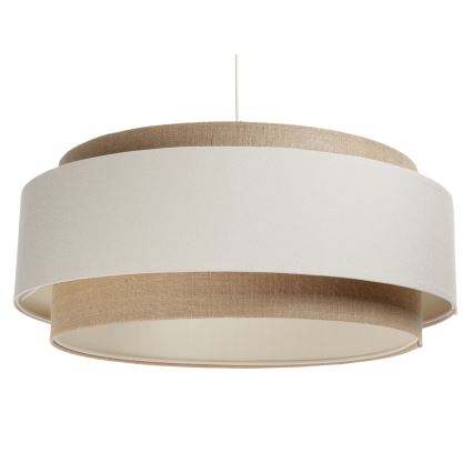 Lámpara colgante con cable DOBLO 1xE27/60W/230V crema/beige