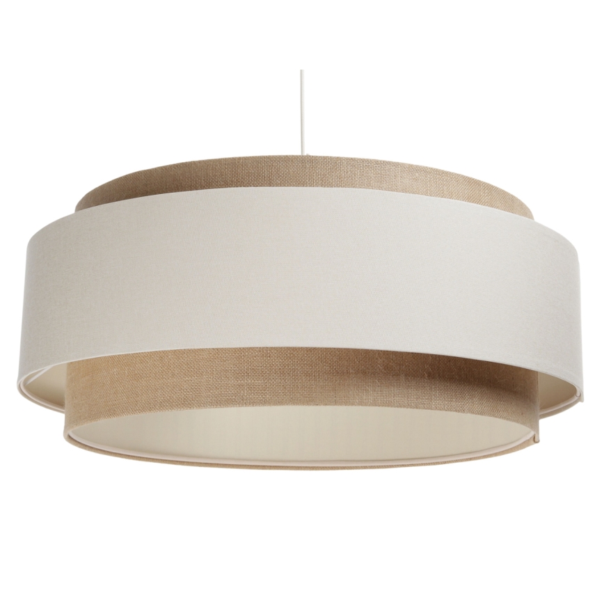 Lámpara colgante con cable DOBLO 1xE27/60W/230V crema/beige