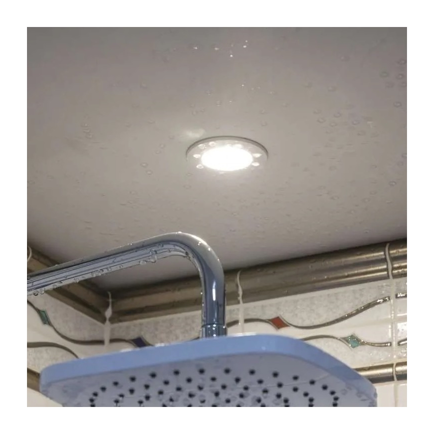 Lámpara empotrable de baño LED LORI LED/4,5W/230V IP65 2700/4000K diá. 8,5 cm blanco