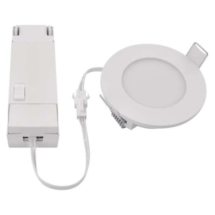 Lámpara empotrable de baño LED LORI LED/4,5W/230V IP65 2700/4000K diá. 8,5 cm blanco