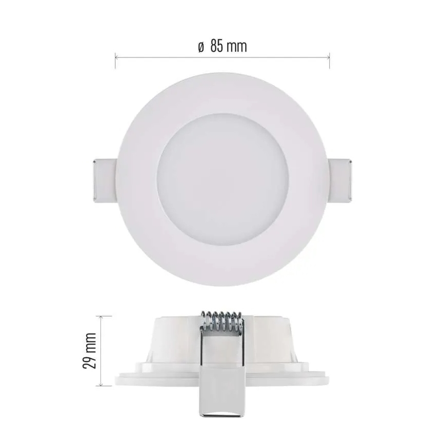 Lámpara empotrable de baño LED LORI LED/4,5W/230V IP65 2700/4000K diá. 8,5 cm blanco