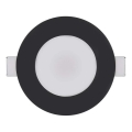 Lámpara empotrable de baño LED LORI LED/4,5W/230V IP65 2700/4000K diá. 8,5 cm negro