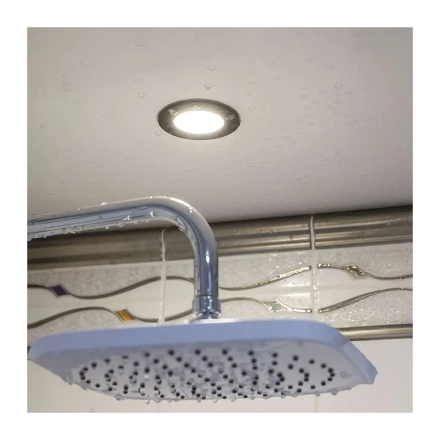 Lámpara empotrable de baño LED LORI LED/4,5W/230V IP65 2700/4000K diá. 8,5 cm negro