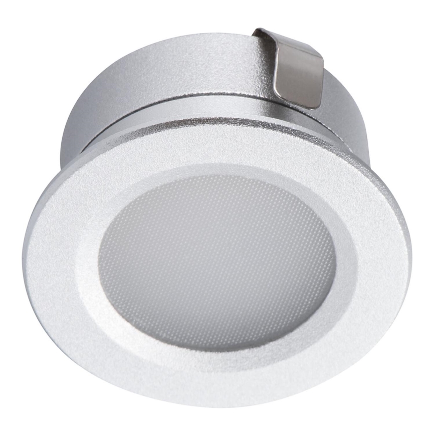 Lámpara empotrable de exterior LED IMBER LED/1W/12V 3000K diá. 3 cm 40 lm IP65 plata