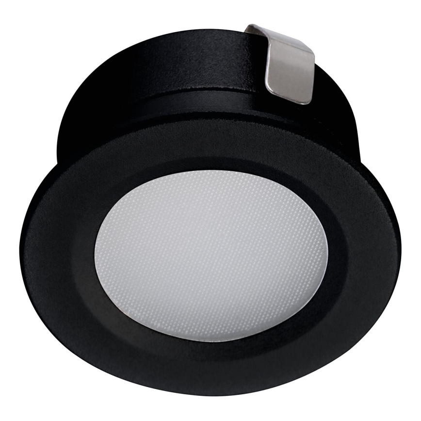 Lámpara empotrable de exterior LED IMBER LED/1W/12V 6500K diá. 3 cm 30 lm IP65 negro