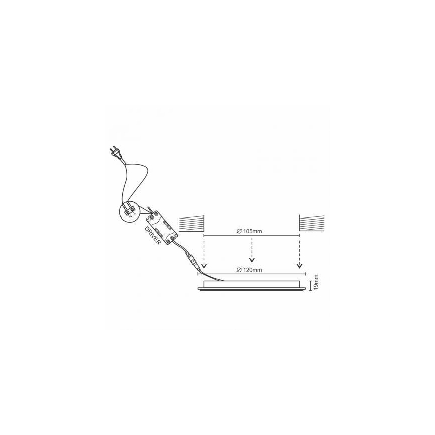 Lámpara empotrable de Techo LED Regulable LED/6W/230V 3000-6500K Wi-Fi Tuya