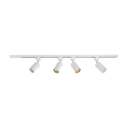 Lámpara empotrable del sistema de riel TRACER 4xGU10/10W/230V 1 m blanca