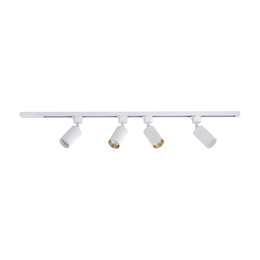 Lámpara empotrable del sistema de riel TRACER 4xGU10/10W/230V 1 m blanca