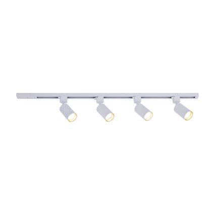 Lámpara empotrable del sistema de riel TRACER 4xGU10/10W/230V 1 m blanca