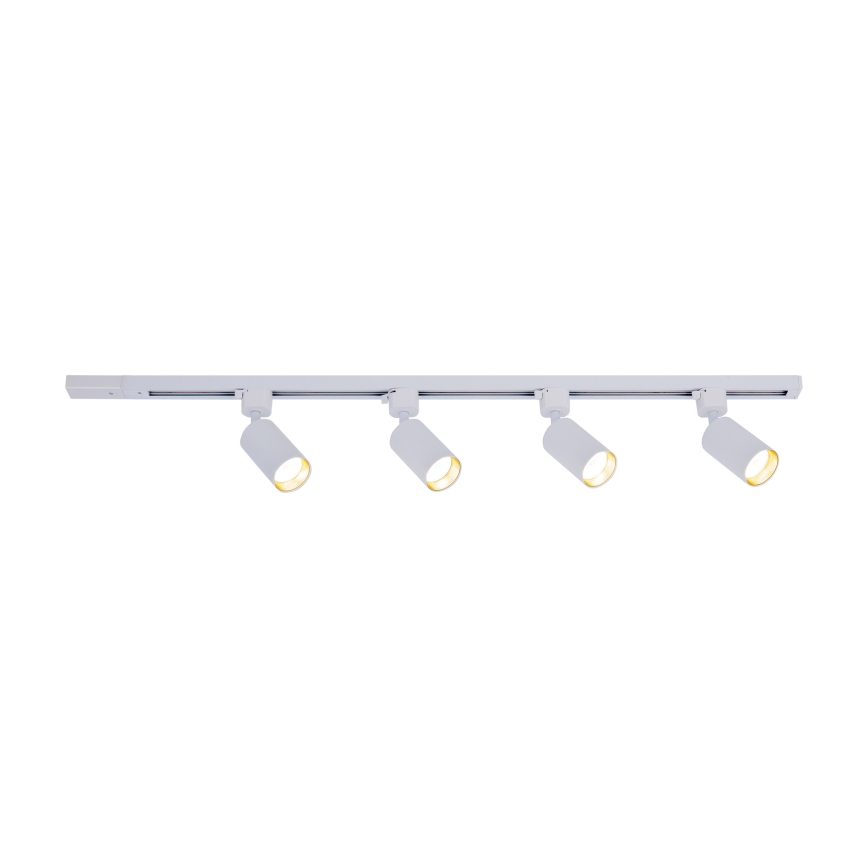 Lámpara empotrable del sistema de riel TRACER 4xGU10/10W/230V 1 m blanca