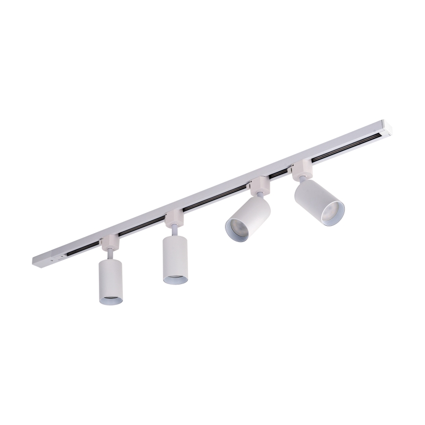 Lámpara empotrable del sistema de riel TRACER 4xGU10/10W/230V 1 m blanca