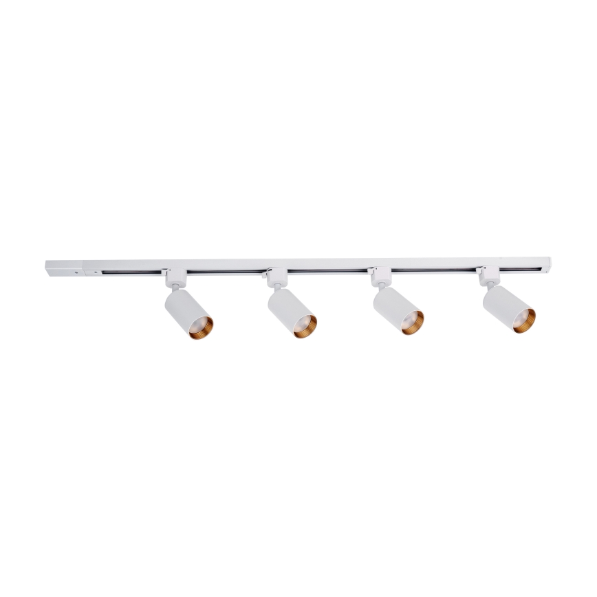 Lámpara empotrable del sistema de riel TRACER 4xGU10/10W/230V 1 m blanca
