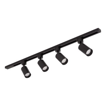 Lámpara empotrable en sistema de riel TRACER 4xGU10/10W/230V 1 m negro