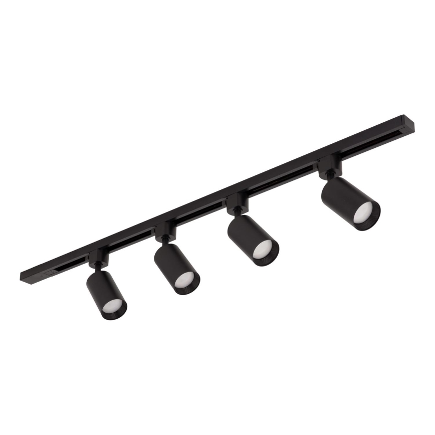 Lámpara empotrable en sistema de riel TRACER 4xGU10/10W/230V 1 m negro
