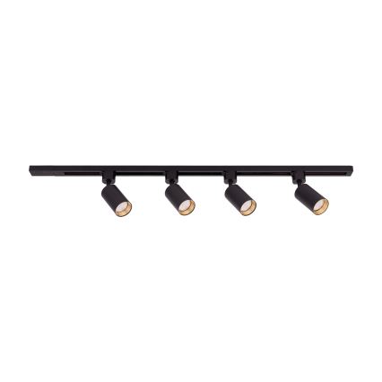 Lámpara empotrable en sistema de riel TRACER 4xGU10/10W/230V 1 m negro