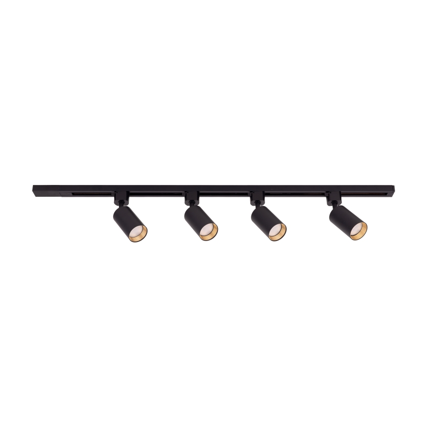 Lámpara empotrable en sistema de riel TRACER 4xGU10/10W/230V 1 m negro