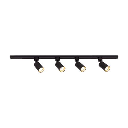 Lámpara empotrable en sistema de riel TRACER 4xGU10/10W/230V 1 m negro