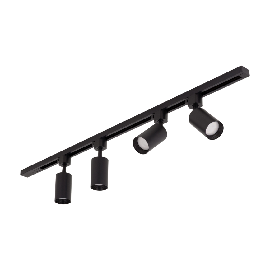 Lámpara empotrable en sistema de riel TRACER 4xGU10/10W/230V 1 m negro