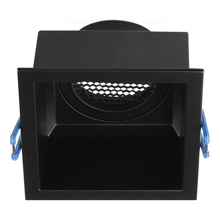 Lámpara empotrable GU10 9x9 cm negra