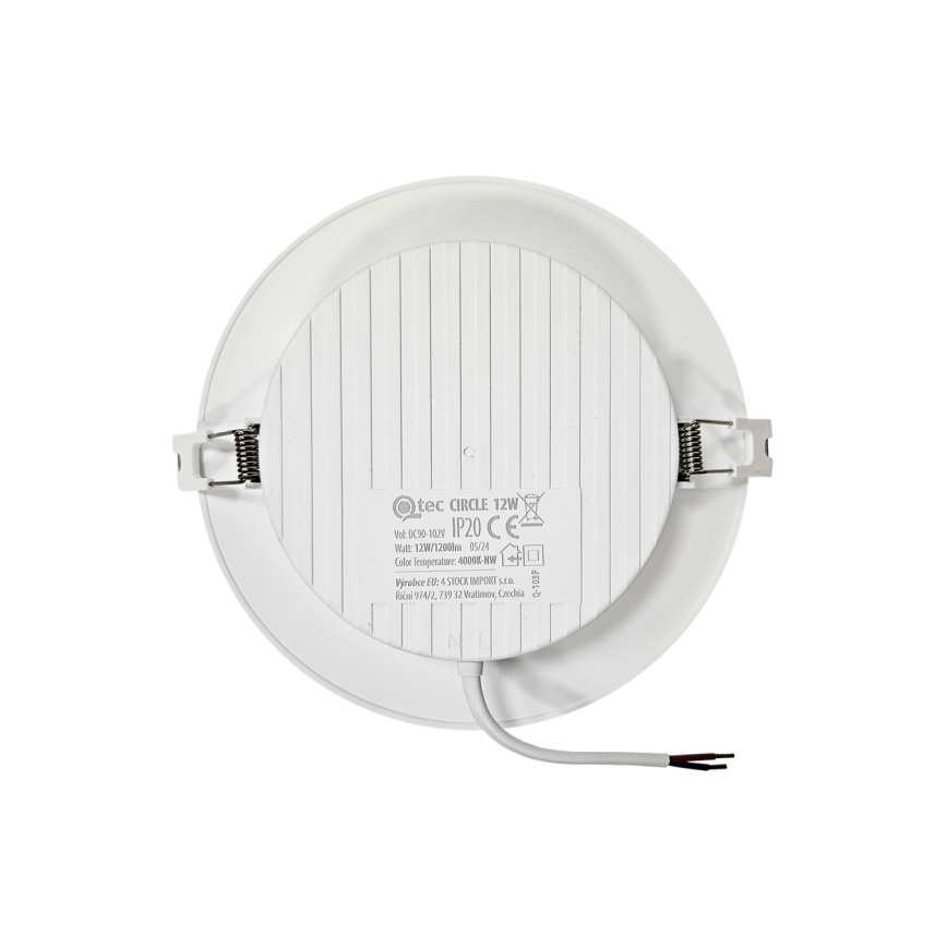 Lámpara empotrable LED CIRCLE LED/12W/230V 4000K diá. 17 cm blanco