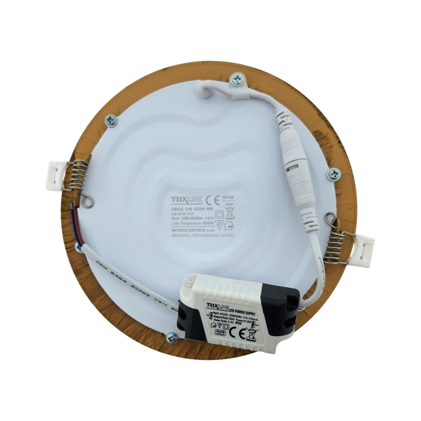 Lámpara empotrable LED CIRCLE LED/12W/230V 4200K diá. 16,7 cm marrón