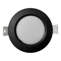 Lámpara empotrable LED CIRCLE LED/3W/230V 4000K diá. 9 cm negro