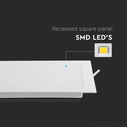 Lámpara empotrable LED LED/18W/230V 22x22 cm 3000K blanco