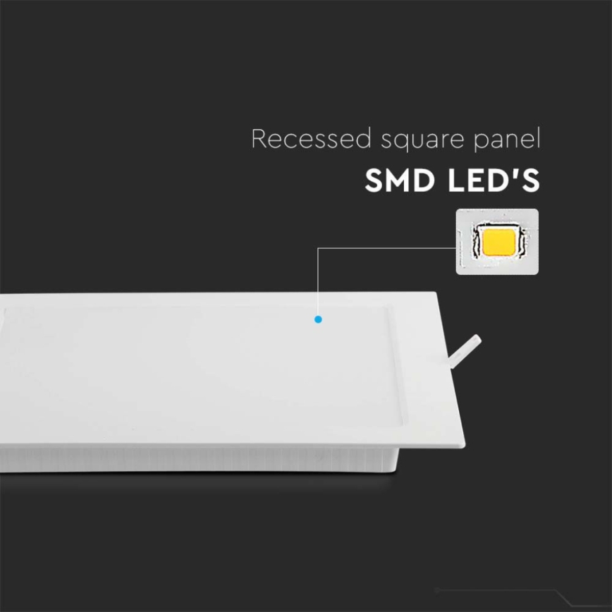 Lámpara empotrable LED LED/18W/230V 22x22 cm 3000K blanco